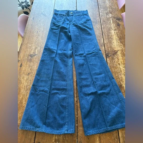 Vintage deadstock Texwood faded flare jeans 60s/70s - Picture 1 of 9